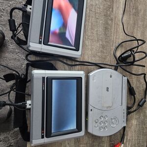 Portable Dual Screen DVD Player - Silver